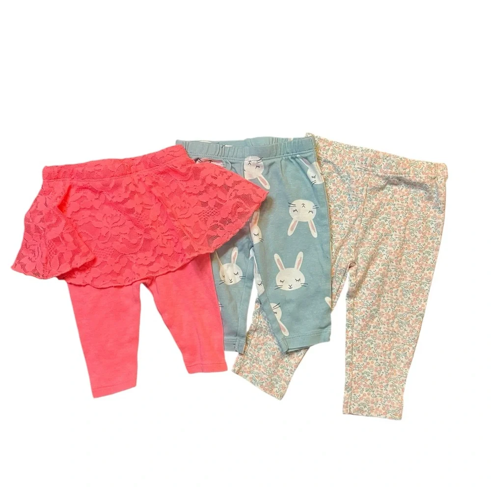 Eleven-Piece Baby Girl Bundle 0-3 Months Cute Clothes 3 1-Piece 4 Tops 3 Legging